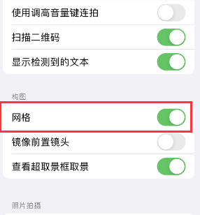 达日苹果手机维修网点分享iPhone如何开启九宫格构图功能 