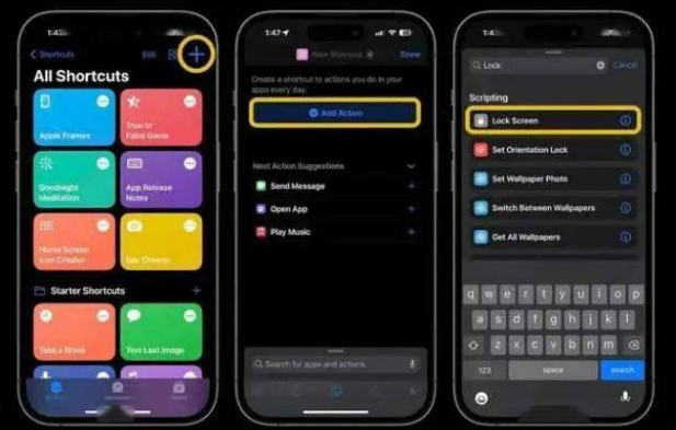 达日苹果14锁屏维修店分享iPhone14升级iOS16.4后如何创建锁屏快捷方式 