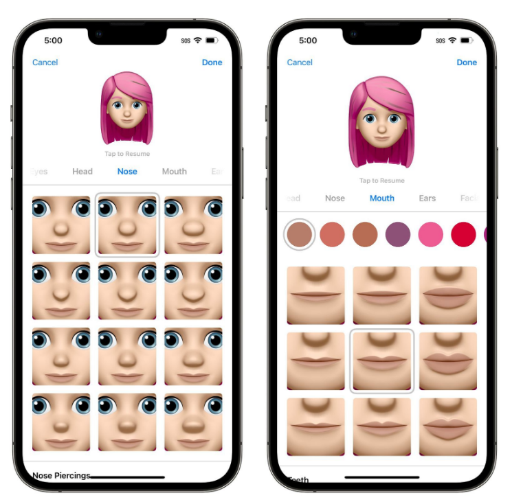 达日苹果手机维修分享​iOS 16中的拟我表情有了哪些变化和升级 